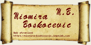 Miomira Boškoćević vizit kartica